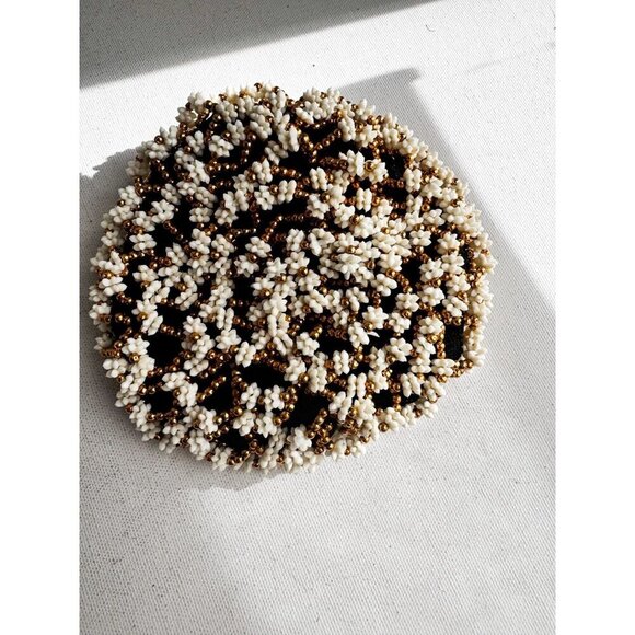 Vintage Beaded Floral Hairbun Cover Hair Accessory main image 4